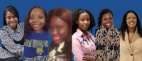 Profile photos of six students representing Black History Month